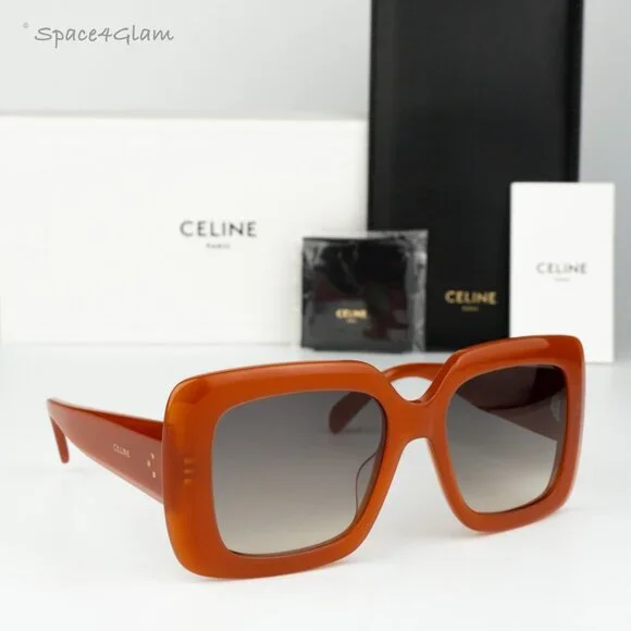 BRAND NEW Celine CL40263I 42F Shiny Orange Gradient Brown  display picture 1